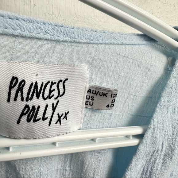 Princess Polly The Sting Mini Dress Size 8 Baby Blue - Picture 5 of 9
